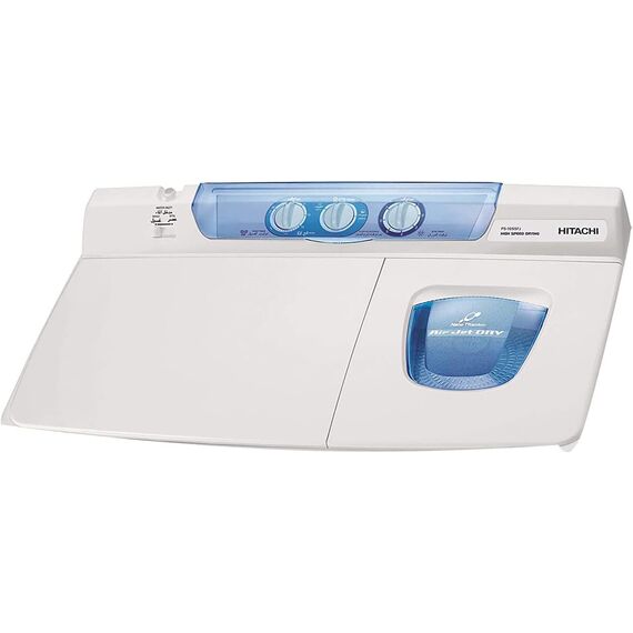 غسالة هيتاشى حوضين 10.5 كيلو سلفر موديل PS-1055F, 2 image